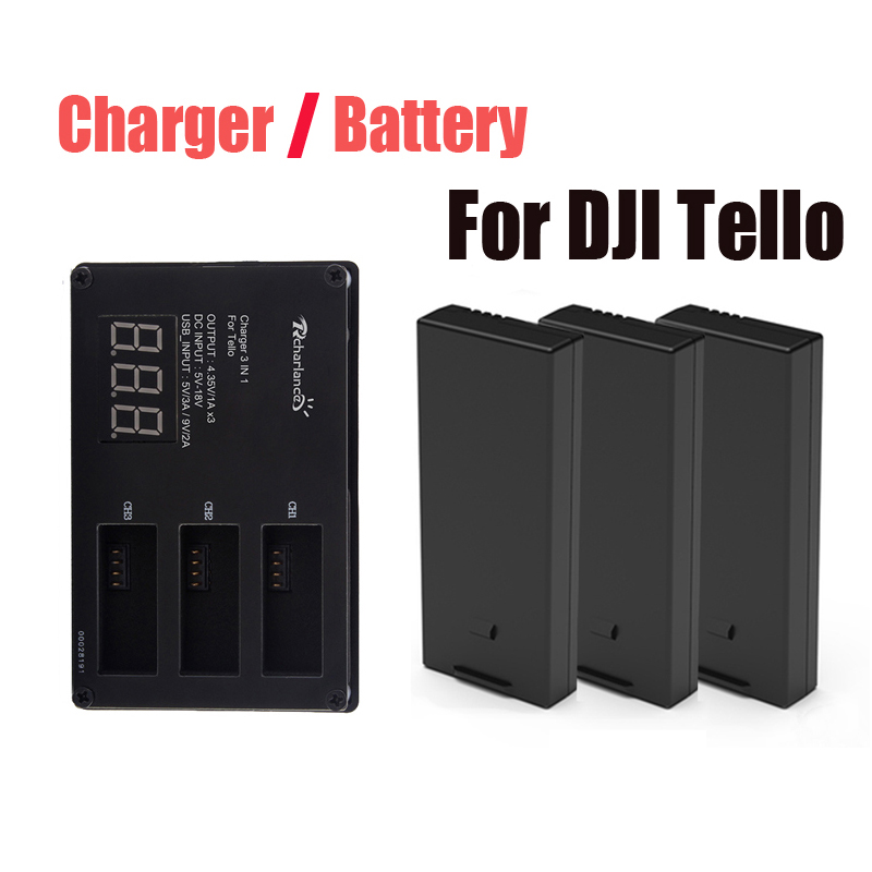 Drone Charging Hub - Batteria originale DJI Tello/Caricabatteria Drone Tello