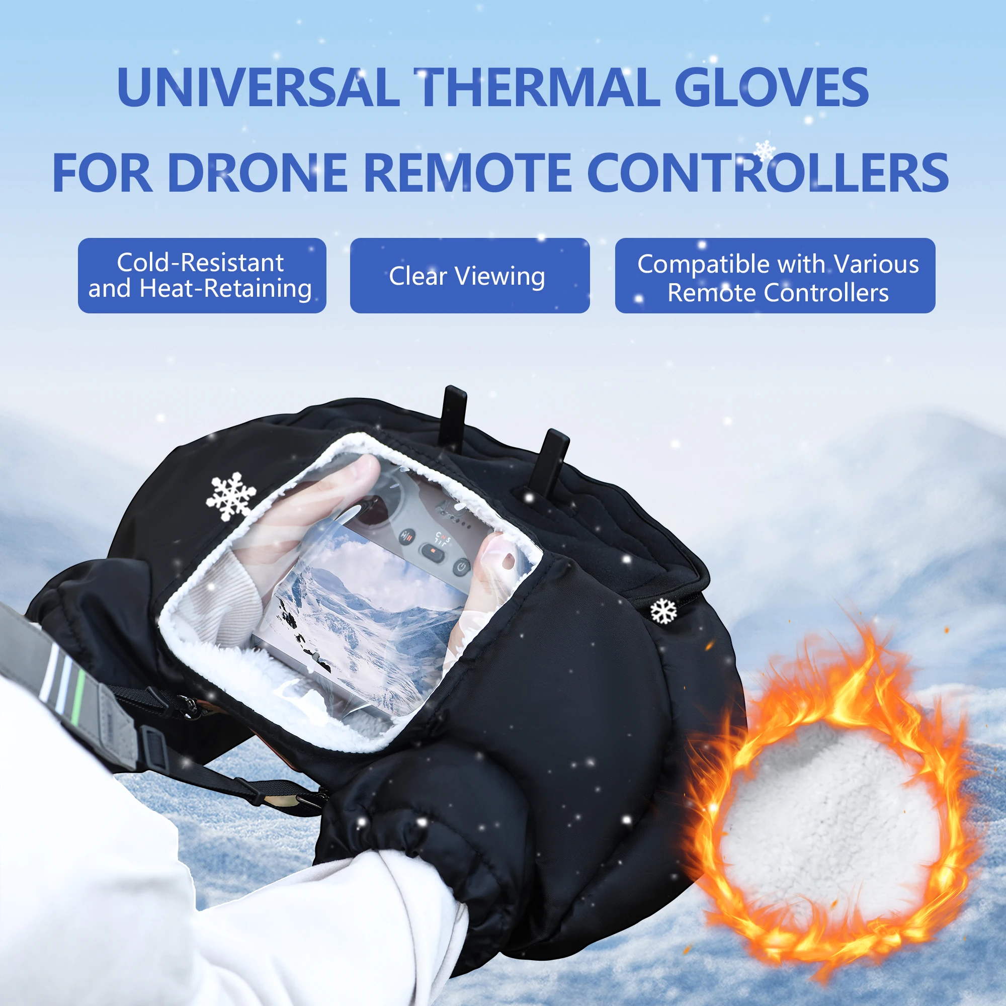 Dji Drone Air 3 - Guanti Invernali Caldi per Piloti di