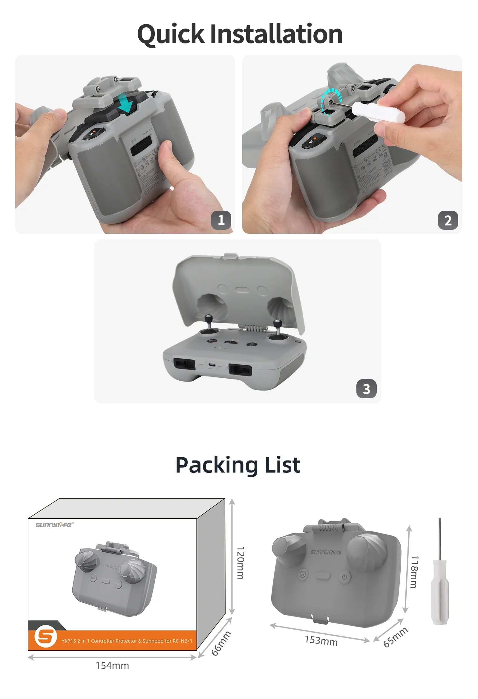 2 in 1 Controller Protector Su - Drone Sun Shade recensione e prezzo